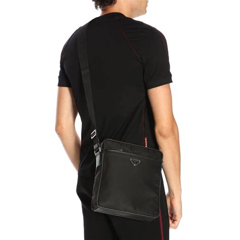 shoulder bag prada masculino|Prada men's laptop bag.